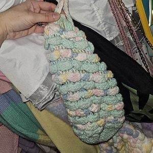 Handmade Mint Green Rainbow Pouch